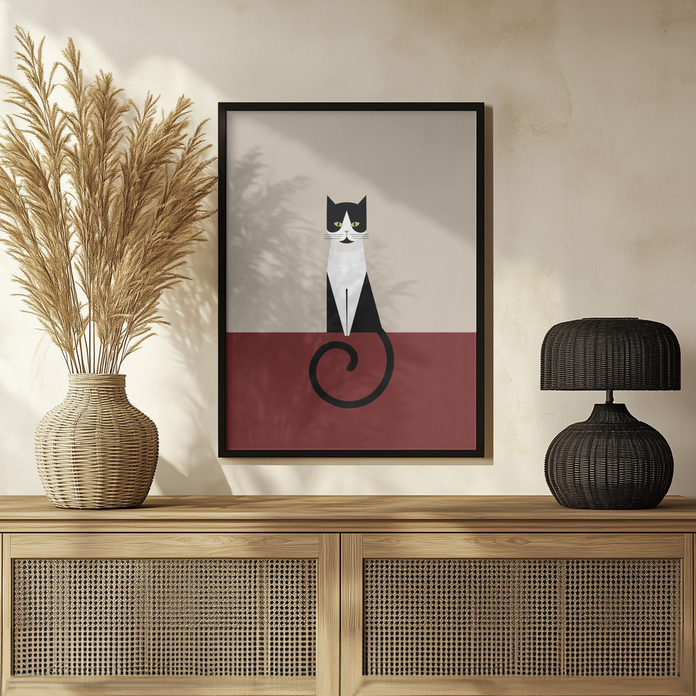 Coco as a geometric cat Poster