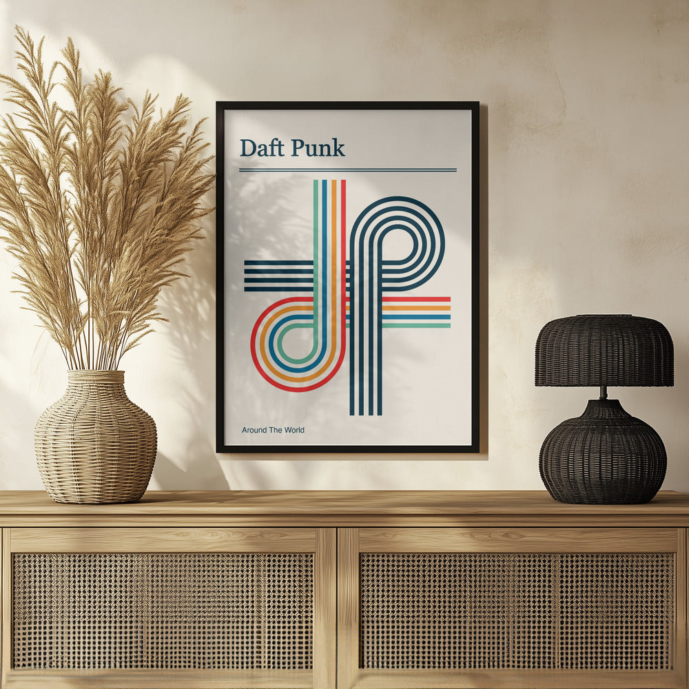 Daft Punk Retro Poster Poster