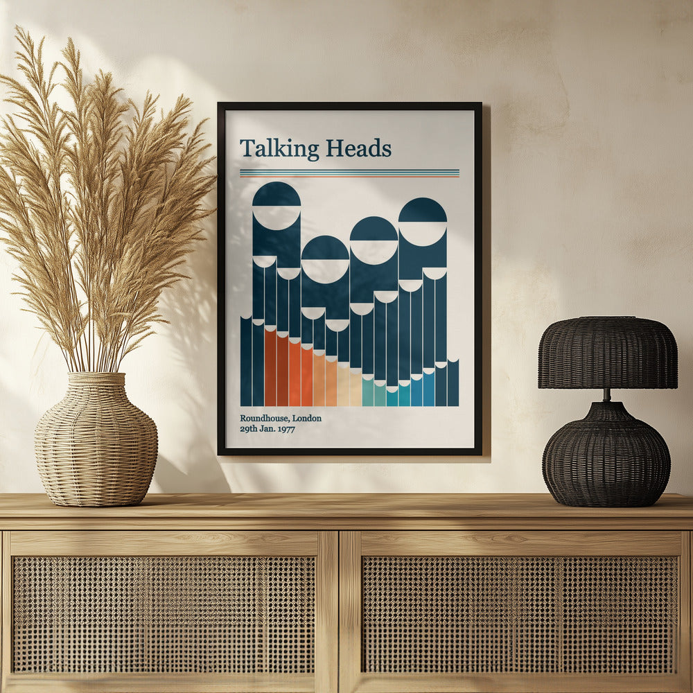 Talking Heads Retro Gig Poster Poster