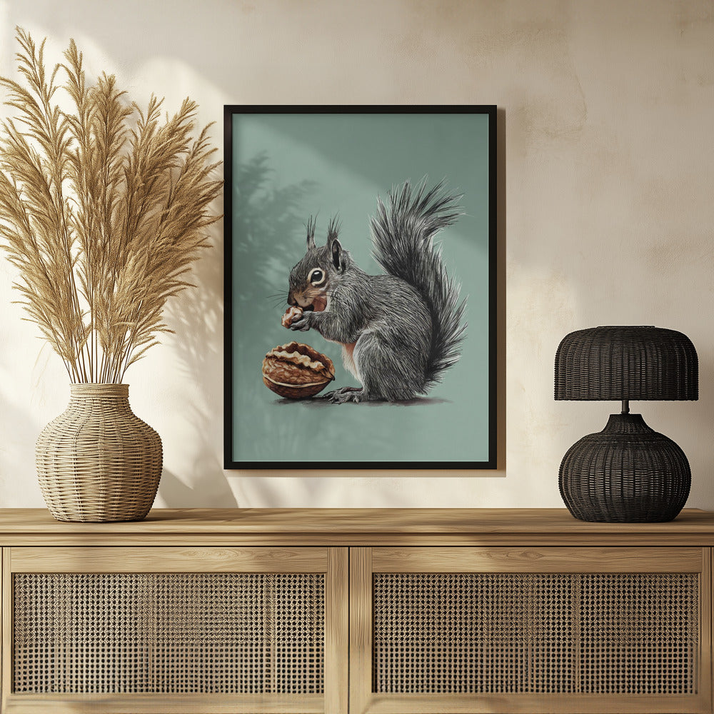 The Squirrel and the Walnut Poster