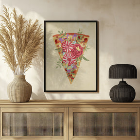 Slice of flower pizza Poster