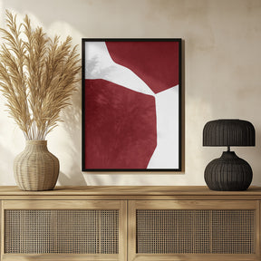 Abstract Red on white Poster