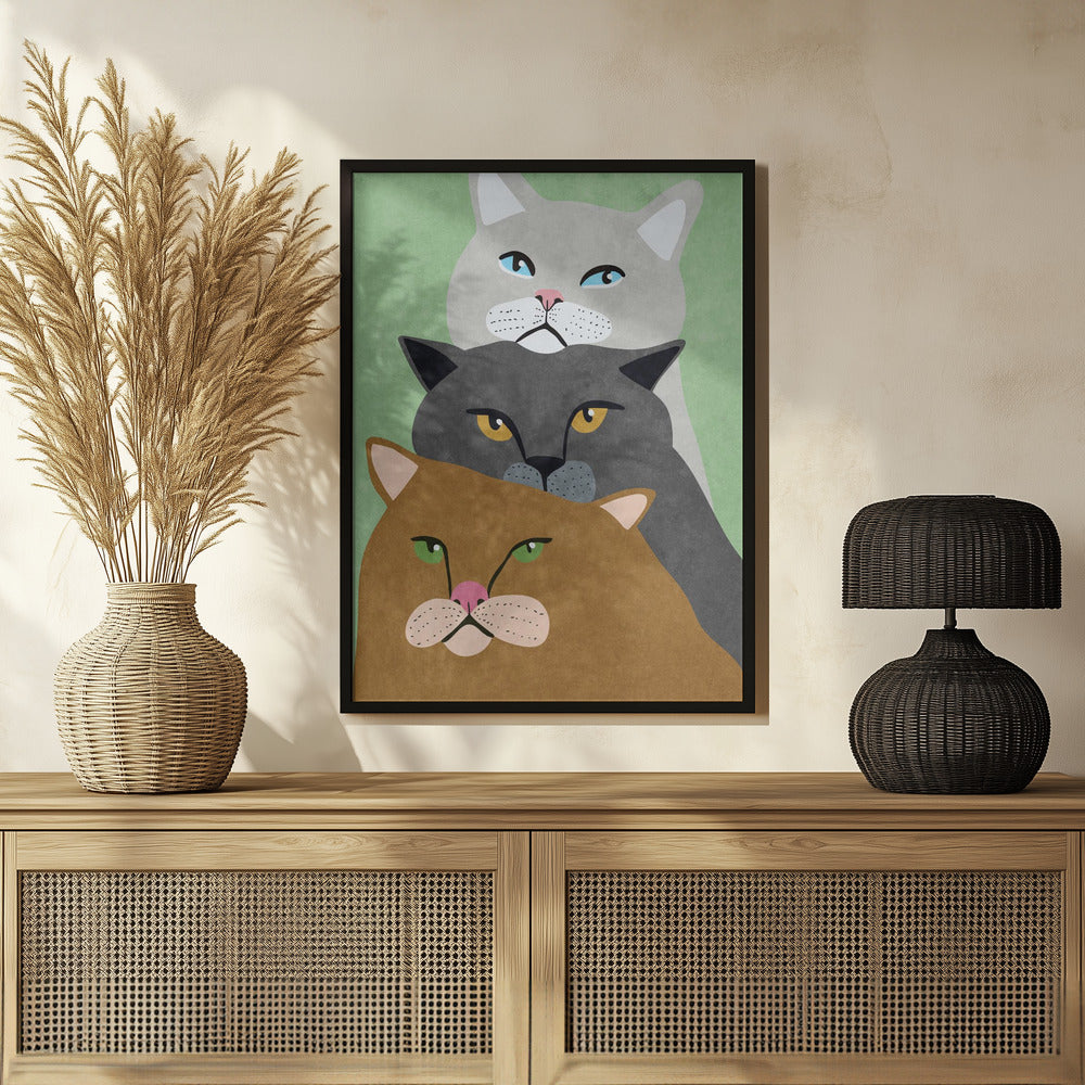 Cat Trio Poster