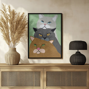 Cat Trio Poster