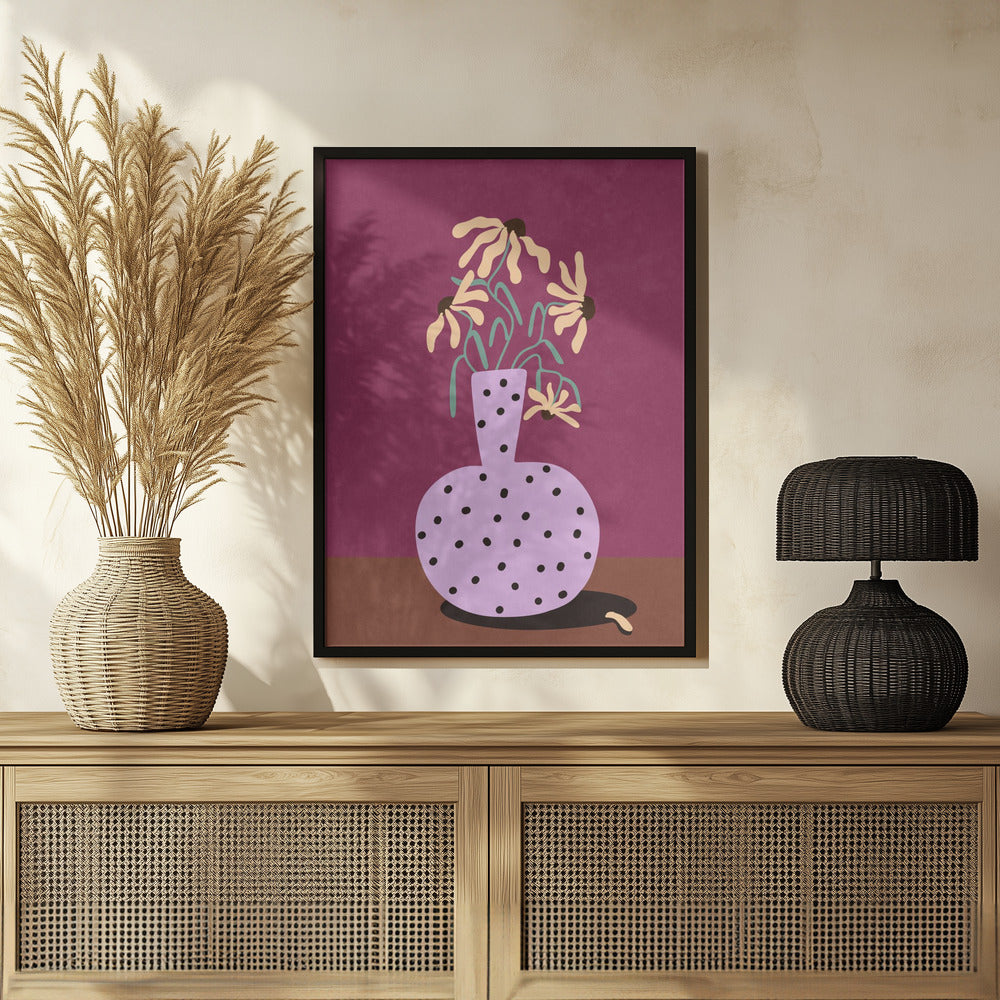 Flowers in Vase Poster