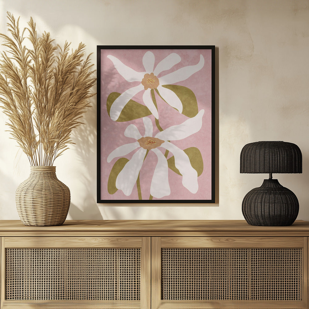 Abstract Flowers I Poster