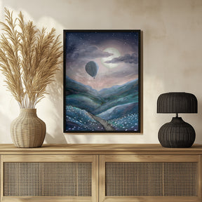 Moonlight landscape Poster