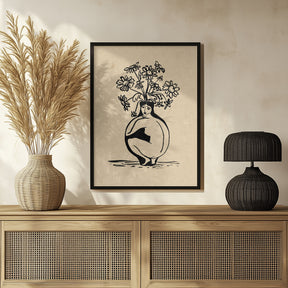 Woman in vase Poster