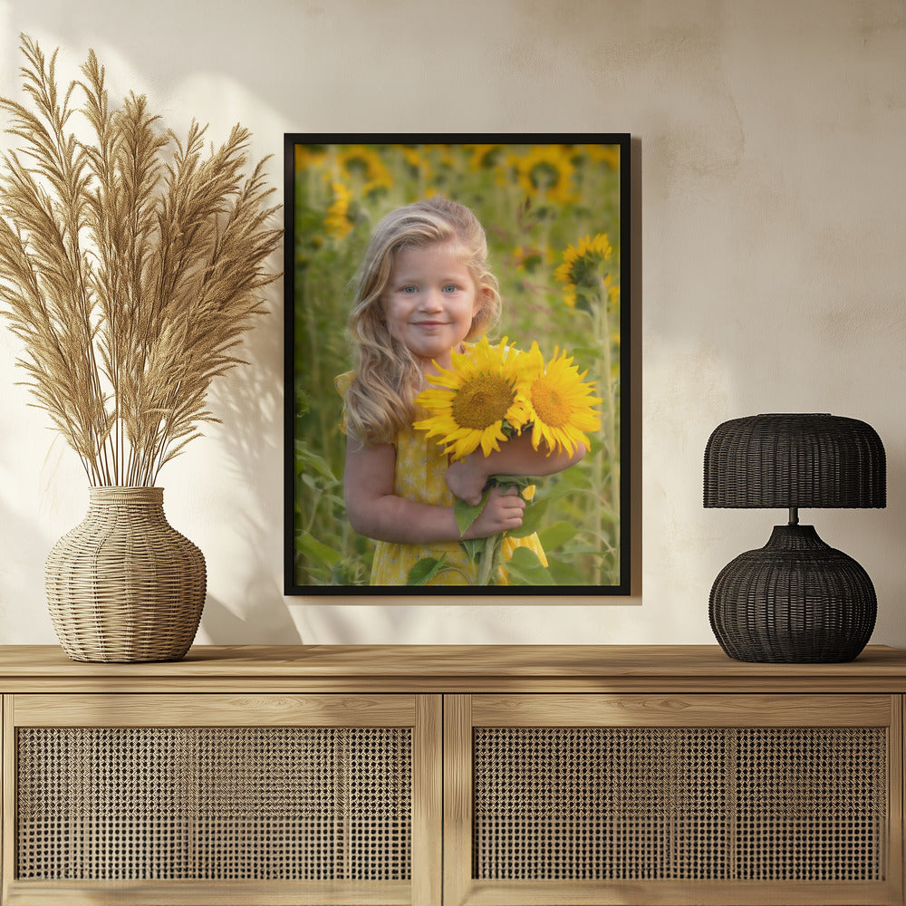 Sunflower girl Poster