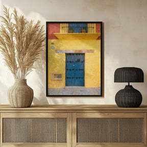 Blue and Yellow | Oaxaca Mexico Poster