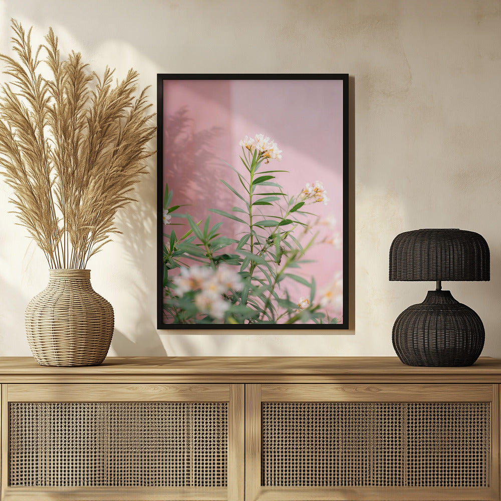 Soft greens and Pink | Botanical Oaxaca Mexico Poster