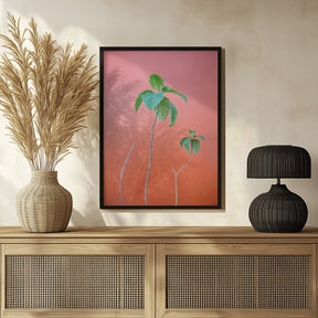 Green on Orange | Oaxaca Botanical vibes Poster