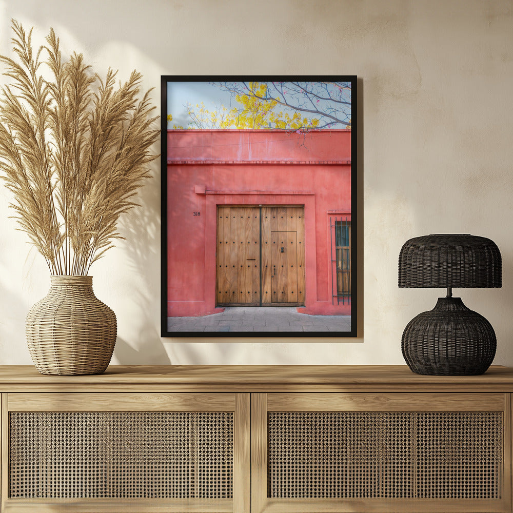 The Wooden Door | Botanical Oaxaca Mexico Poster