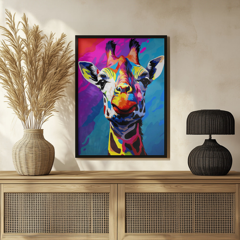 Giraffe Pop Art Poster