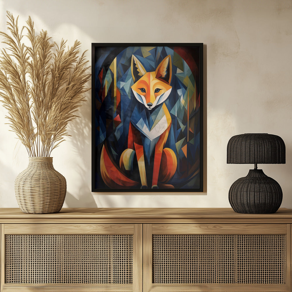 The Cubistic Fox Poster