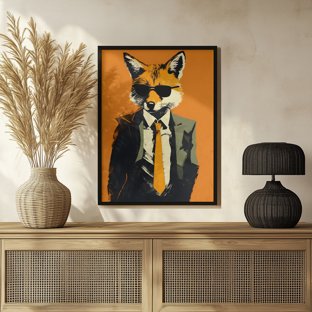 Fox In a Suit Poster