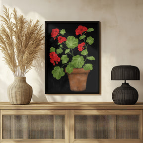 Red Geranium Poster