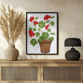 Red Geranium Poster