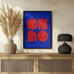 Oh No Dark Blue Recovered.psdratio 3x4 Print By Bohonewart Poster