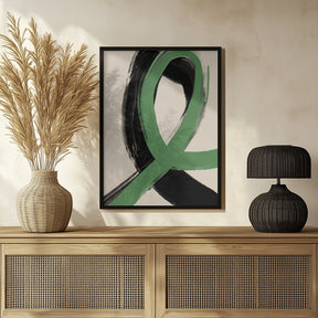 Black And Green No 1 Poster