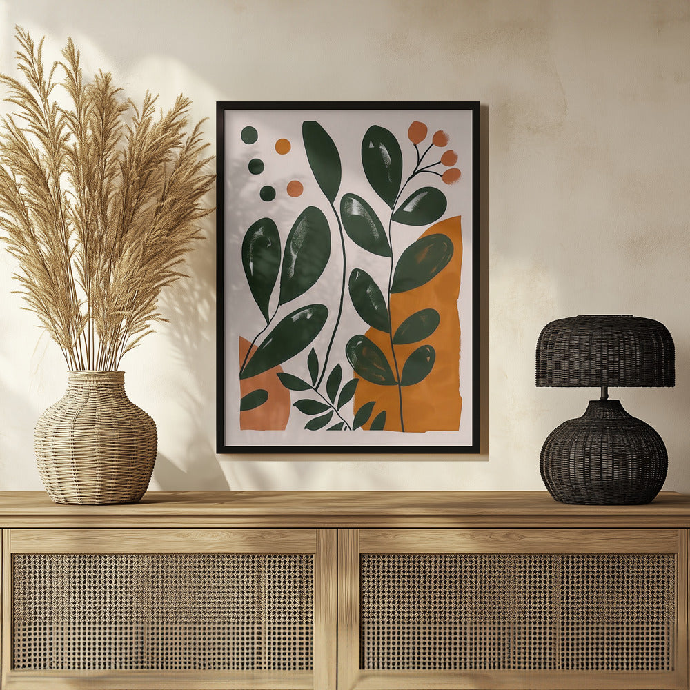 Abstract Botanical No 1 Poster