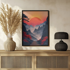 Sunset In the Mountains Poster