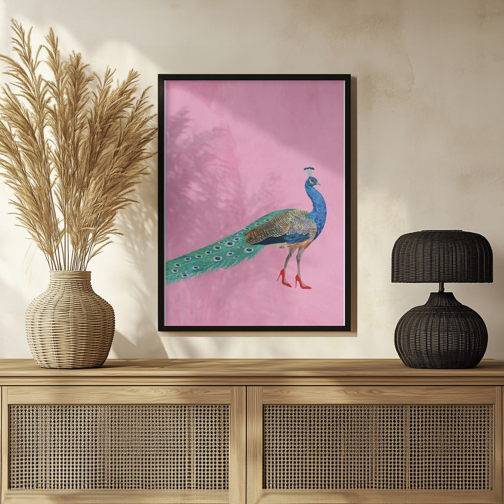 Peacock wearing heels Poster