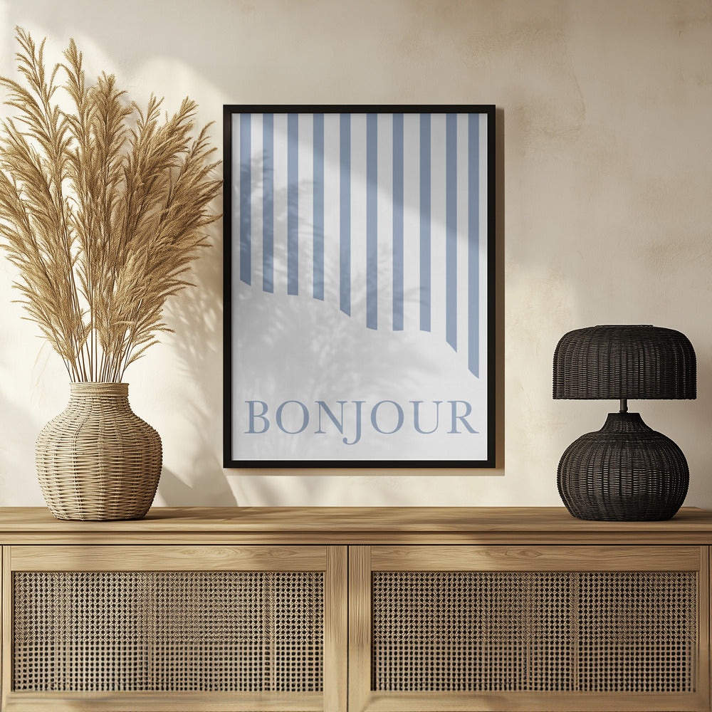 Bonjourbluestripes Ratio2x3 Poster