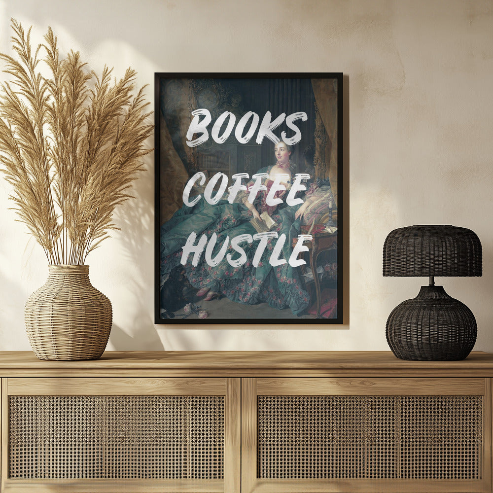 Bookscoffeewhite Ratioiso Poster