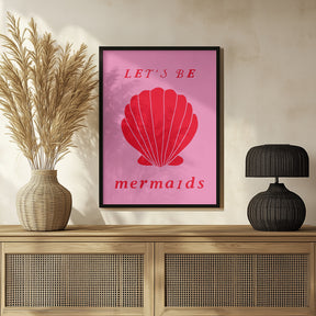 Mermaidspinkred Ratioiso Poster