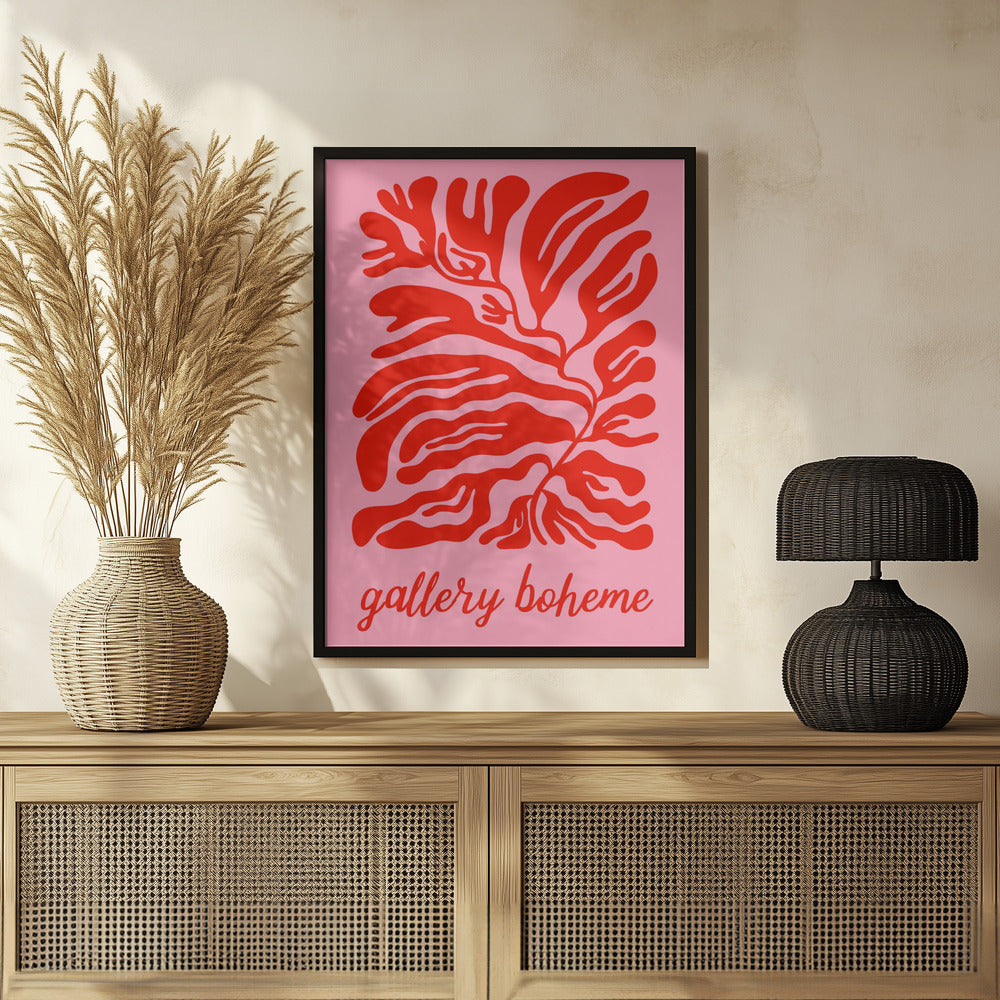 Pinkredgalleryboheme Ratioiso Poster