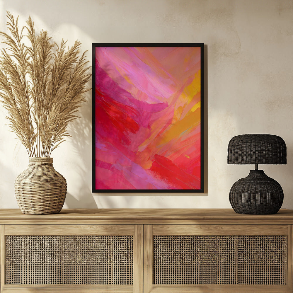 Abstractacrylicred Poster