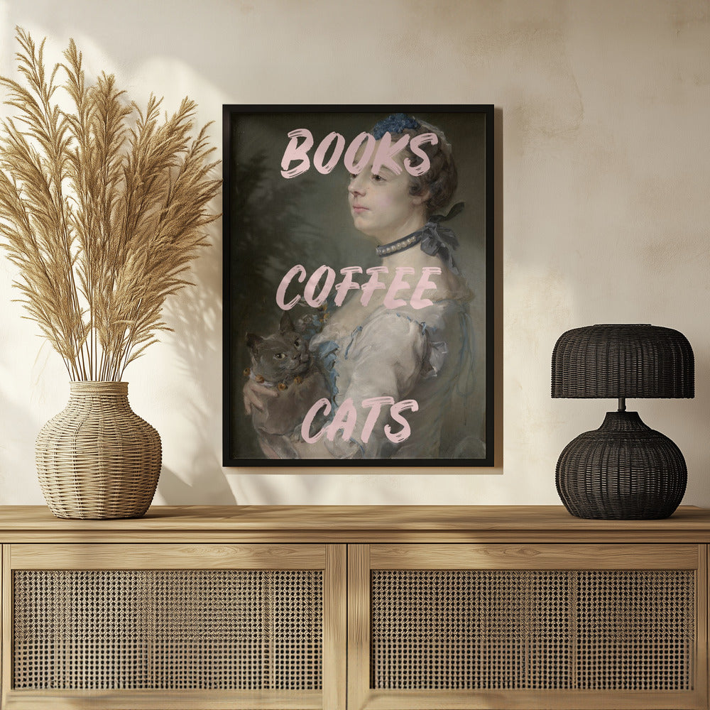 Bookscoffeecats Ratioiso Poster