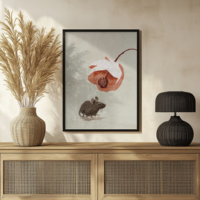 Mouse and Flower Poster