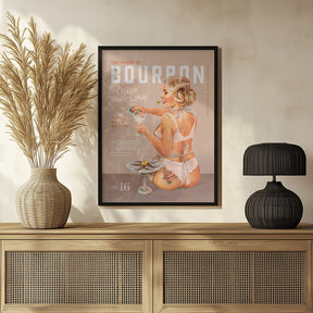 Bourbon Babe Vol 16 Vintage Vodka Martini Pin Up Girl Poster