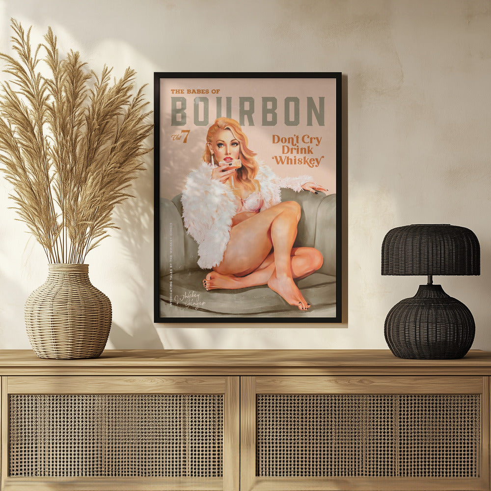 Babes of Bourbon Vol 7 Sexy Vintage Whiskey Pinup Girl Poster