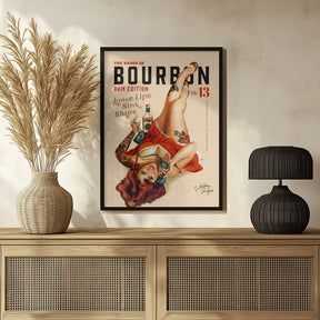 Babes of Bourbon Vol 13 Rum Drinking Pinup Girl Art Poster