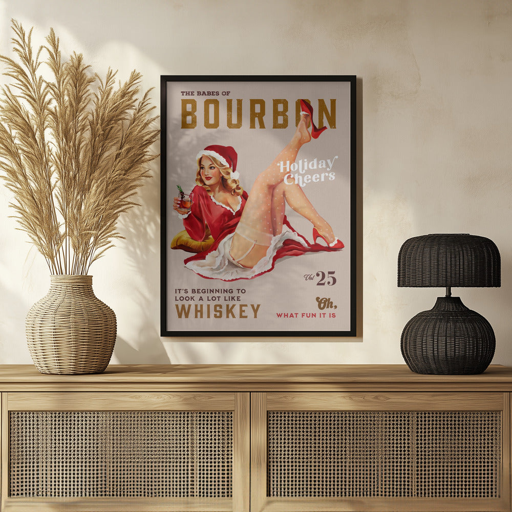 Babes of Bourbon Vol 25 Holiday Cheer Christmas Pinup Poster