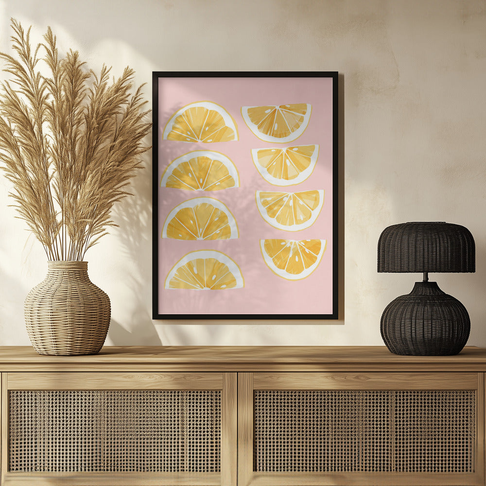 Sliced Lemons Poster