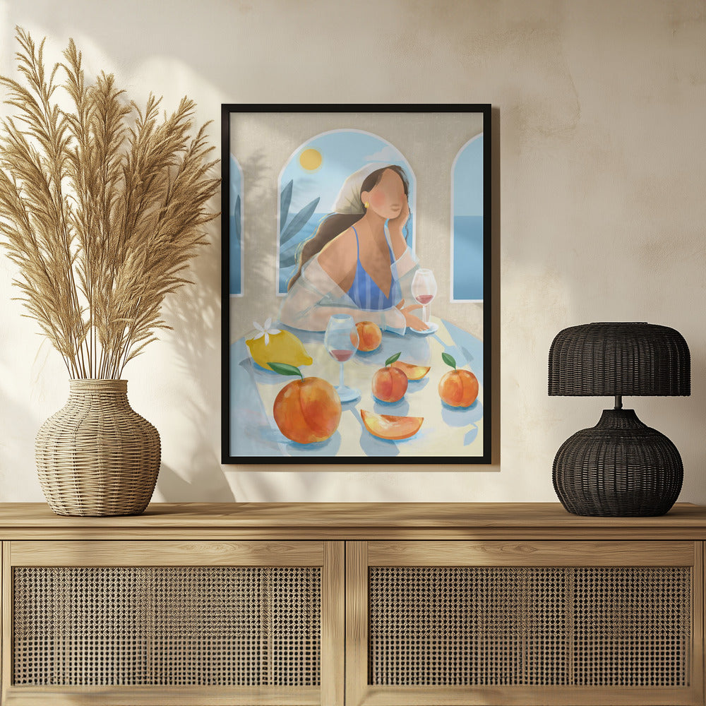 Girl with peaches Poster