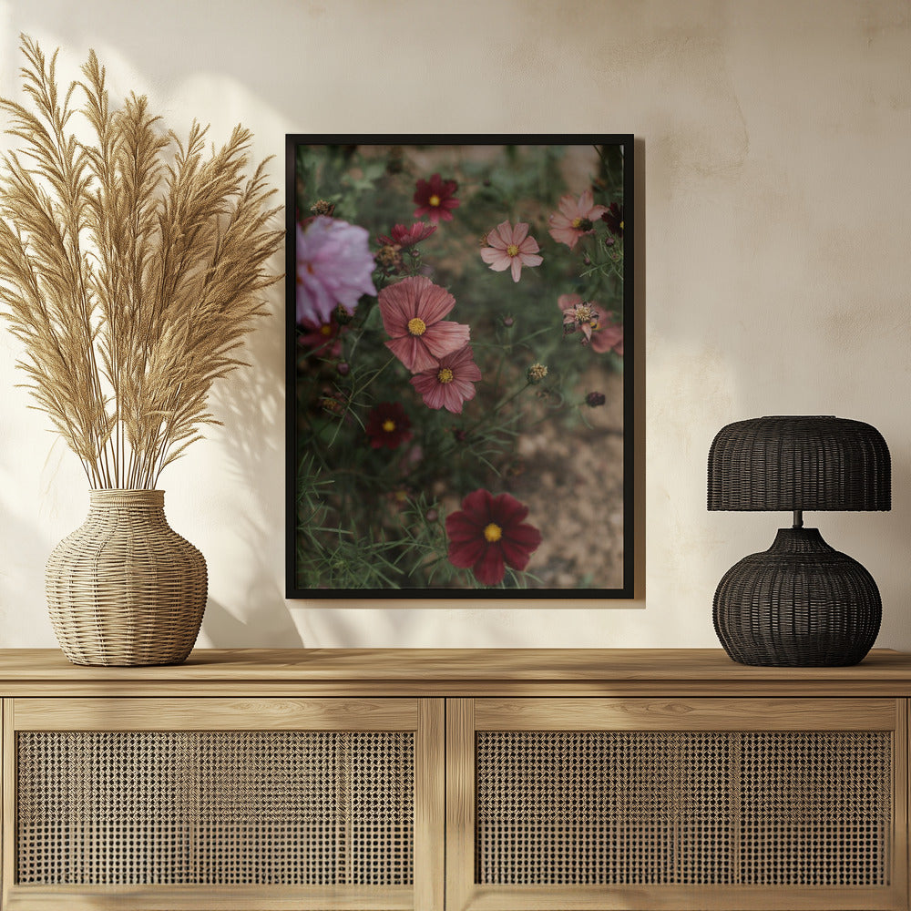 Pink Coral Flowers Poster