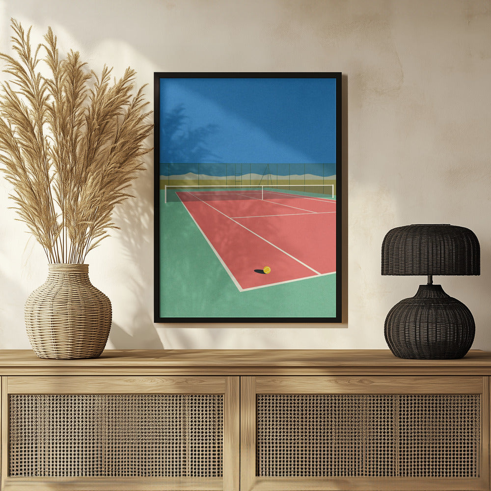 Tennis Court In the Desert Poster