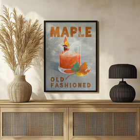 Maple Old Fashioned Cocktail Poster