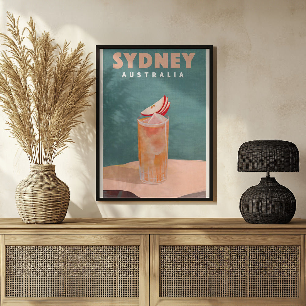 Sydney Australia Cocktail Bar Decor Poster