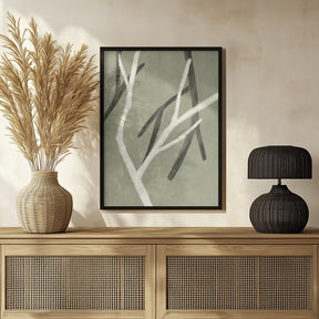 Twigs On Sage Green 1 Poster