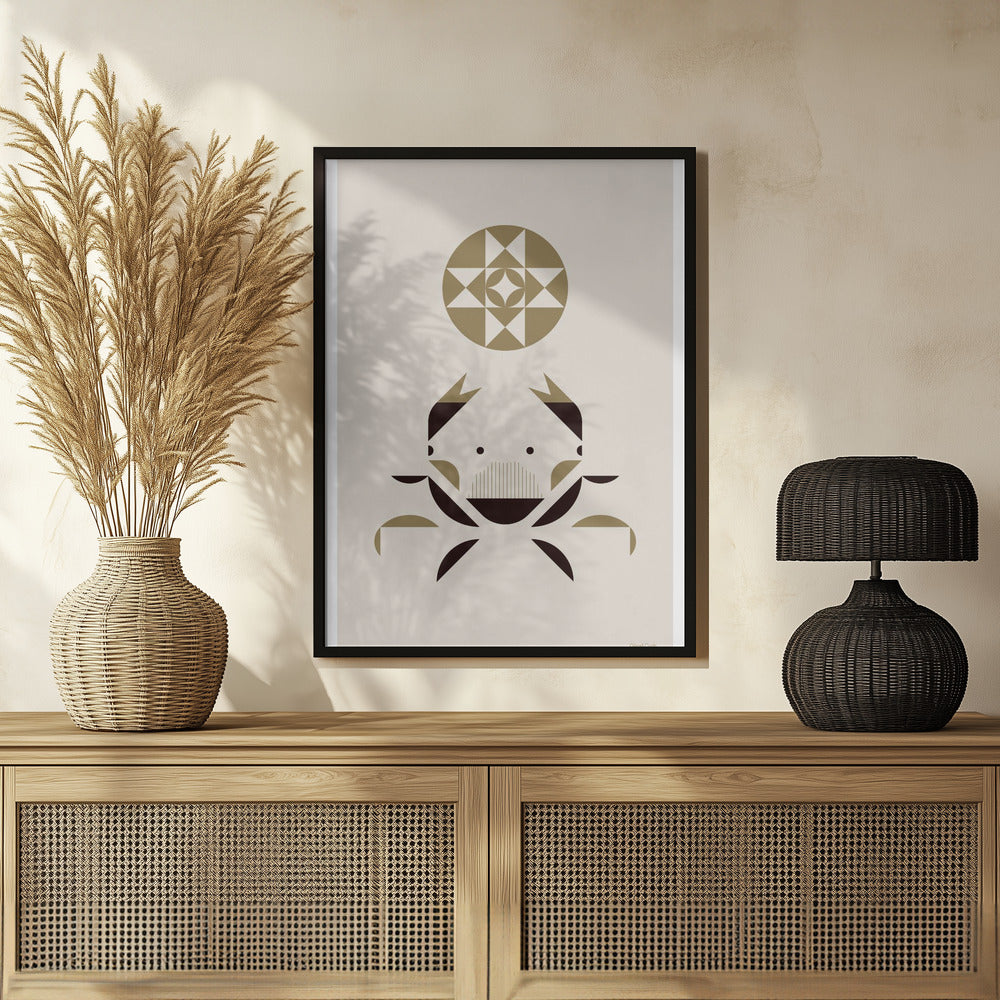 Golden Animals - Ghost Crab (White) Poster