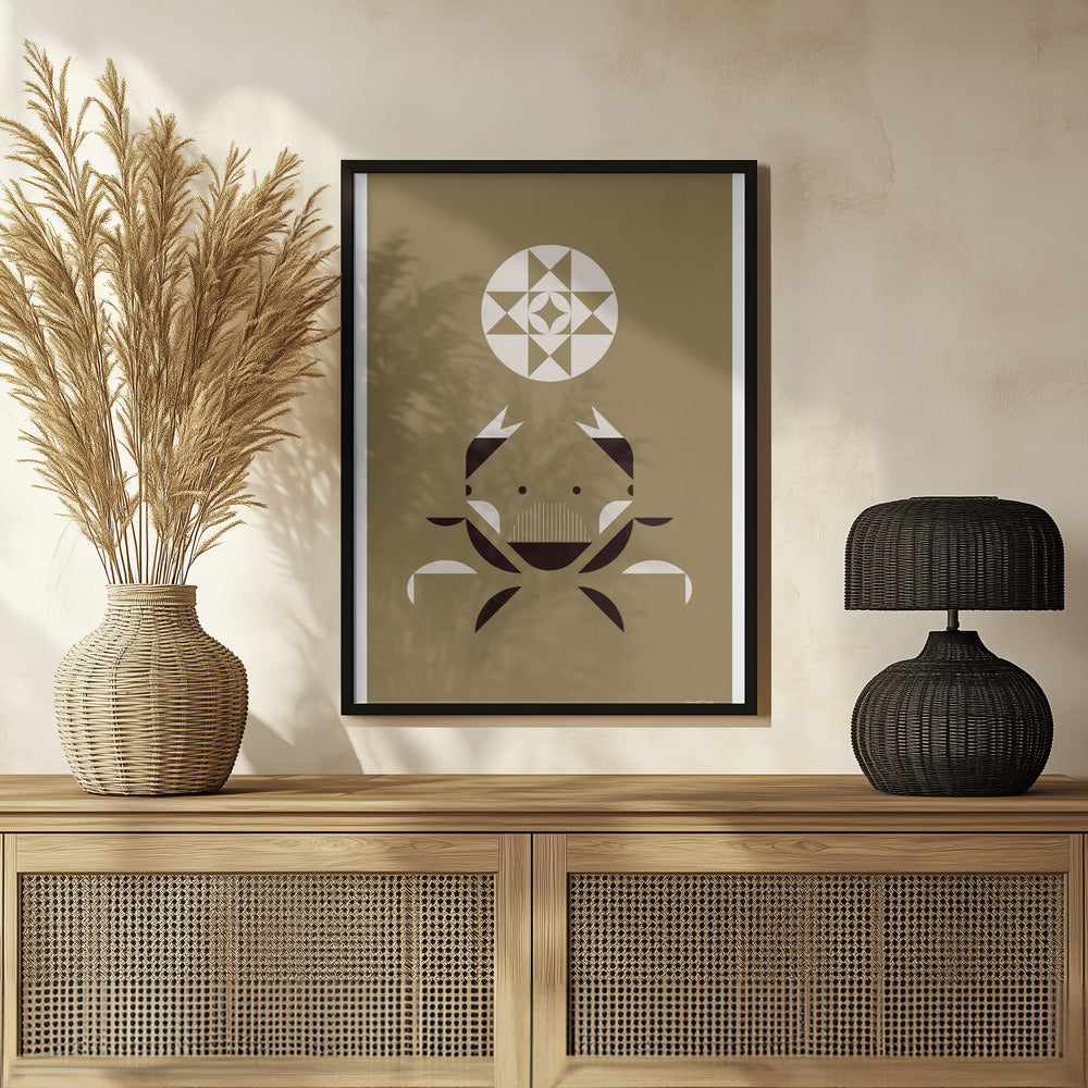 Golden Animals - Ghost Crab (Gold) Poster