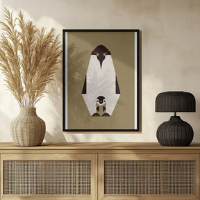 Golden Animals - Royal Penguin (Gold) Poster