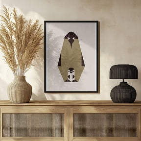 Golden Animals - Royal Penguin (white) Poster