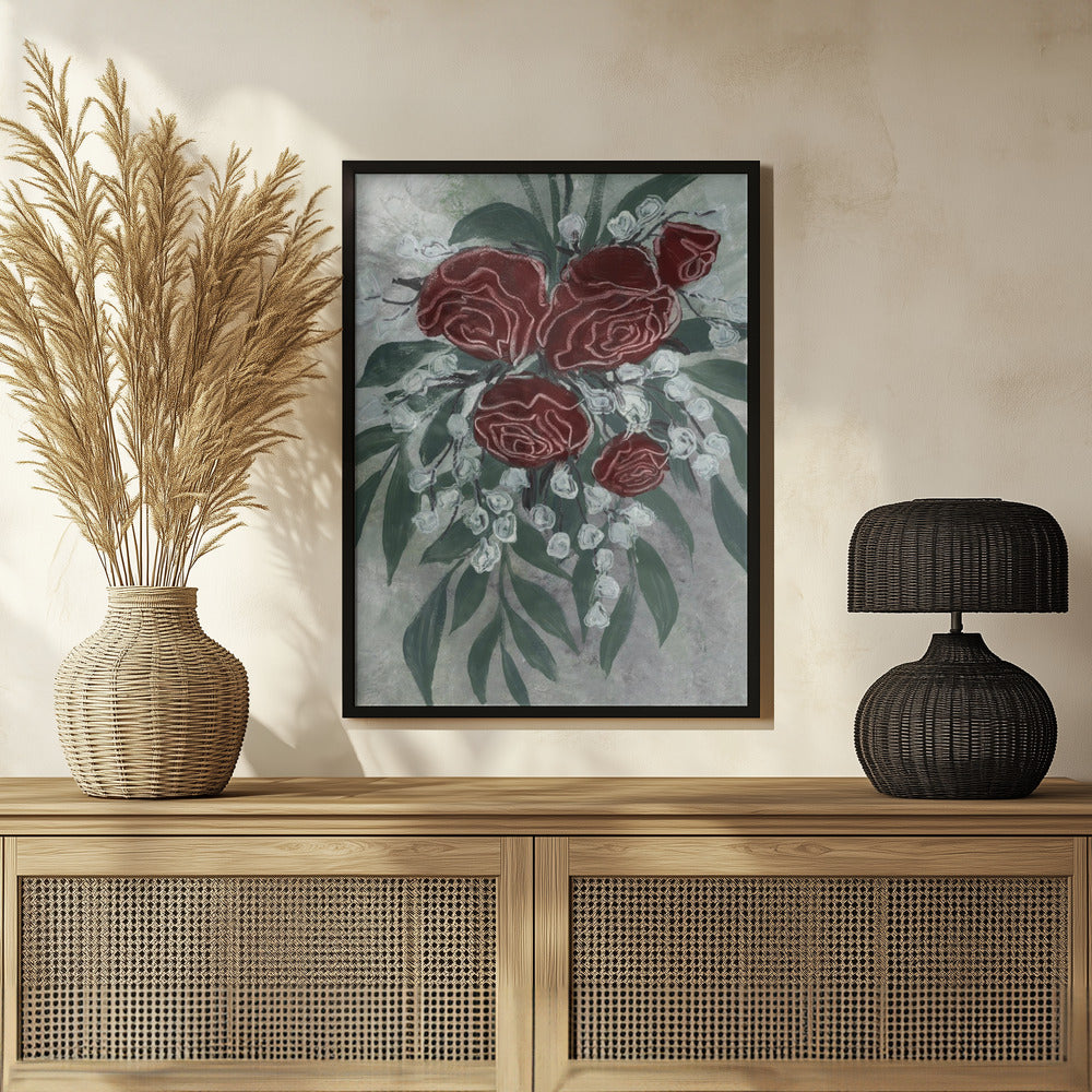 Zeldah red roses Poster